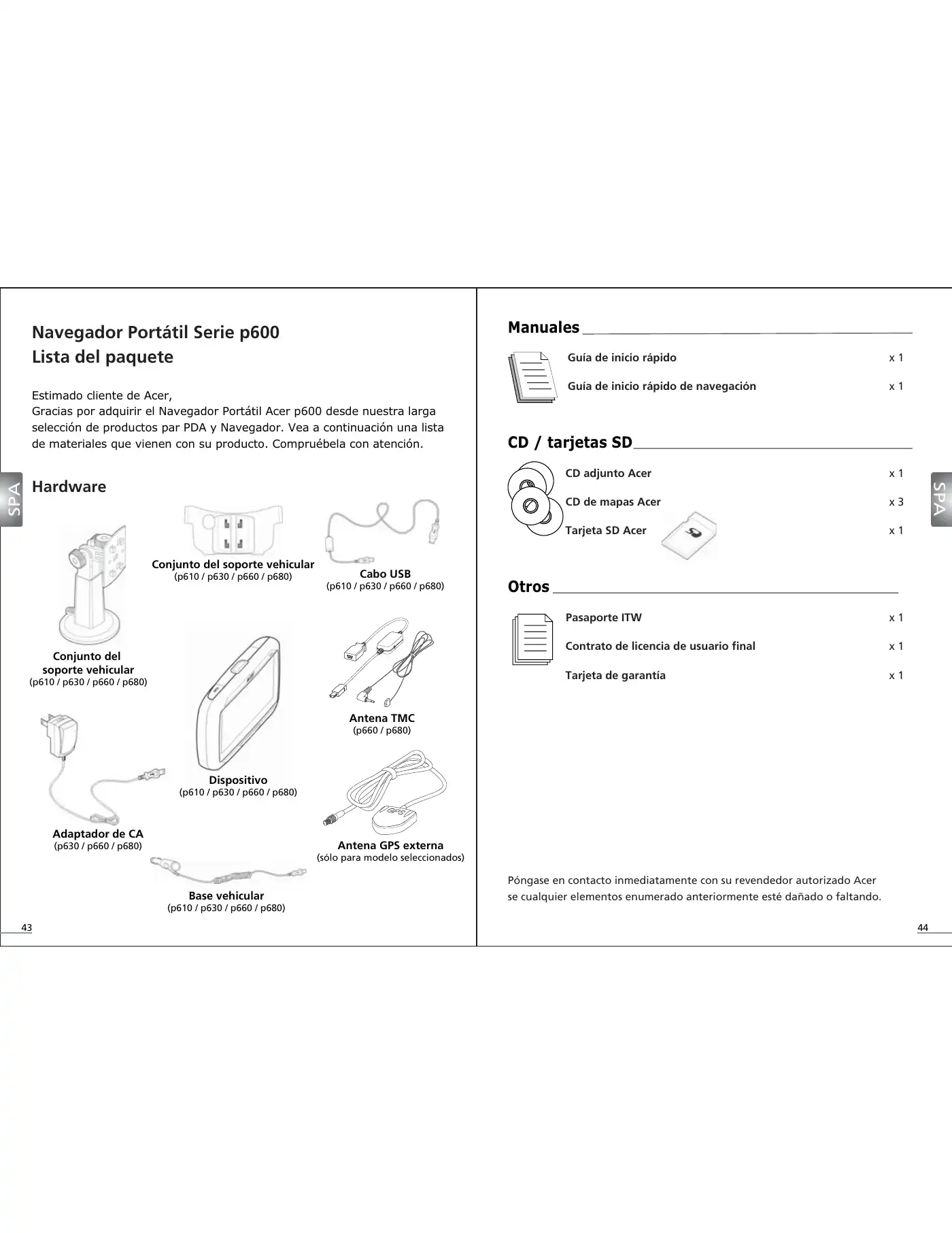 Acer p600 Series Quick Start Manual Manual pdf 24 page image