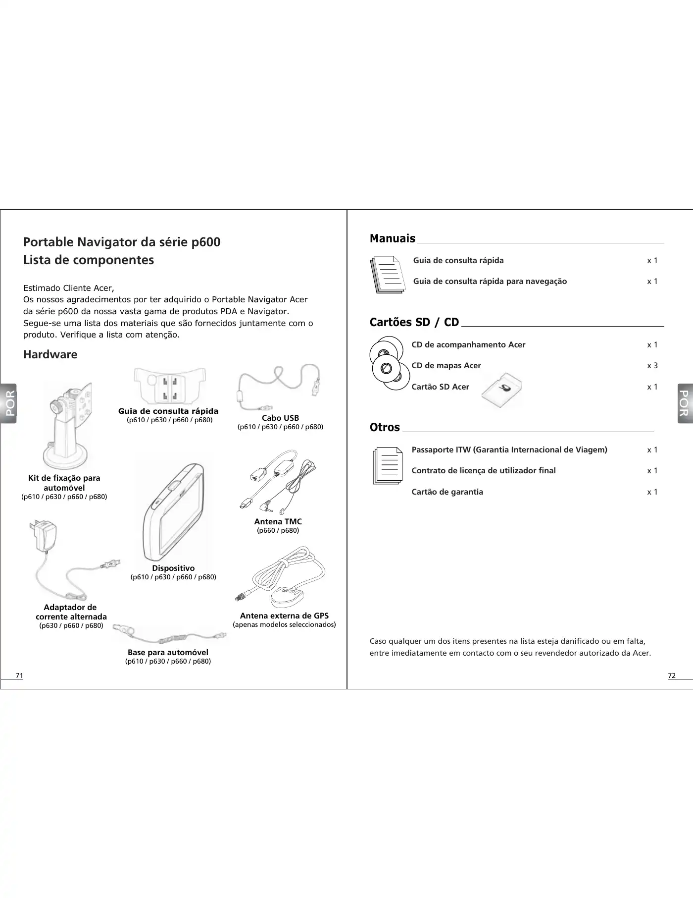 Acer p600 Series Quick Start Manual Manual pdf 38 page image