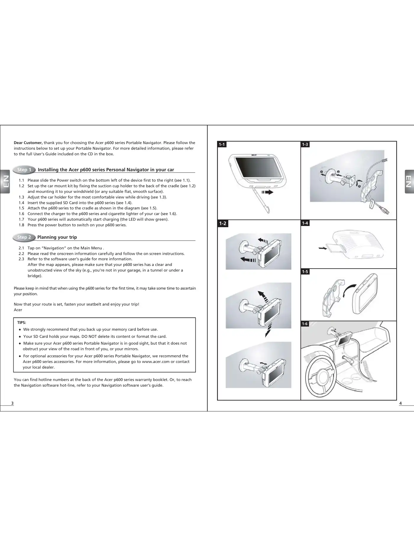 Acer p600 Series Quick Start Manual Manual pdf 4 page image