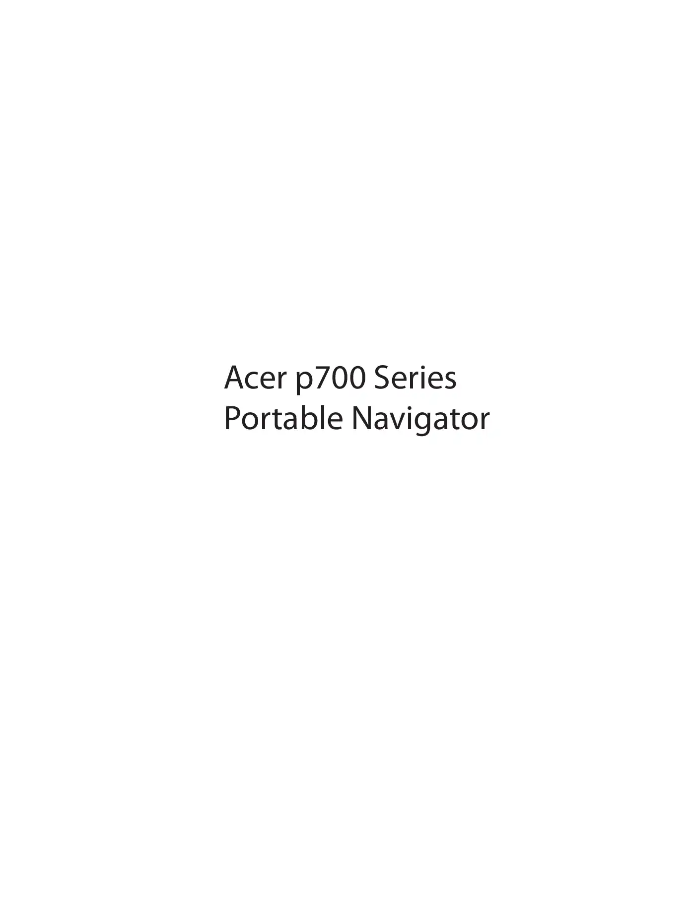 Acer p700 Series User Manual Manual pdf 1 page image