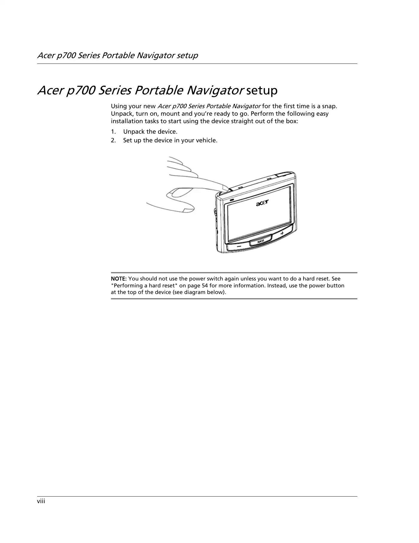 Acer p700 Series User Manual Manual pdf 10 page image