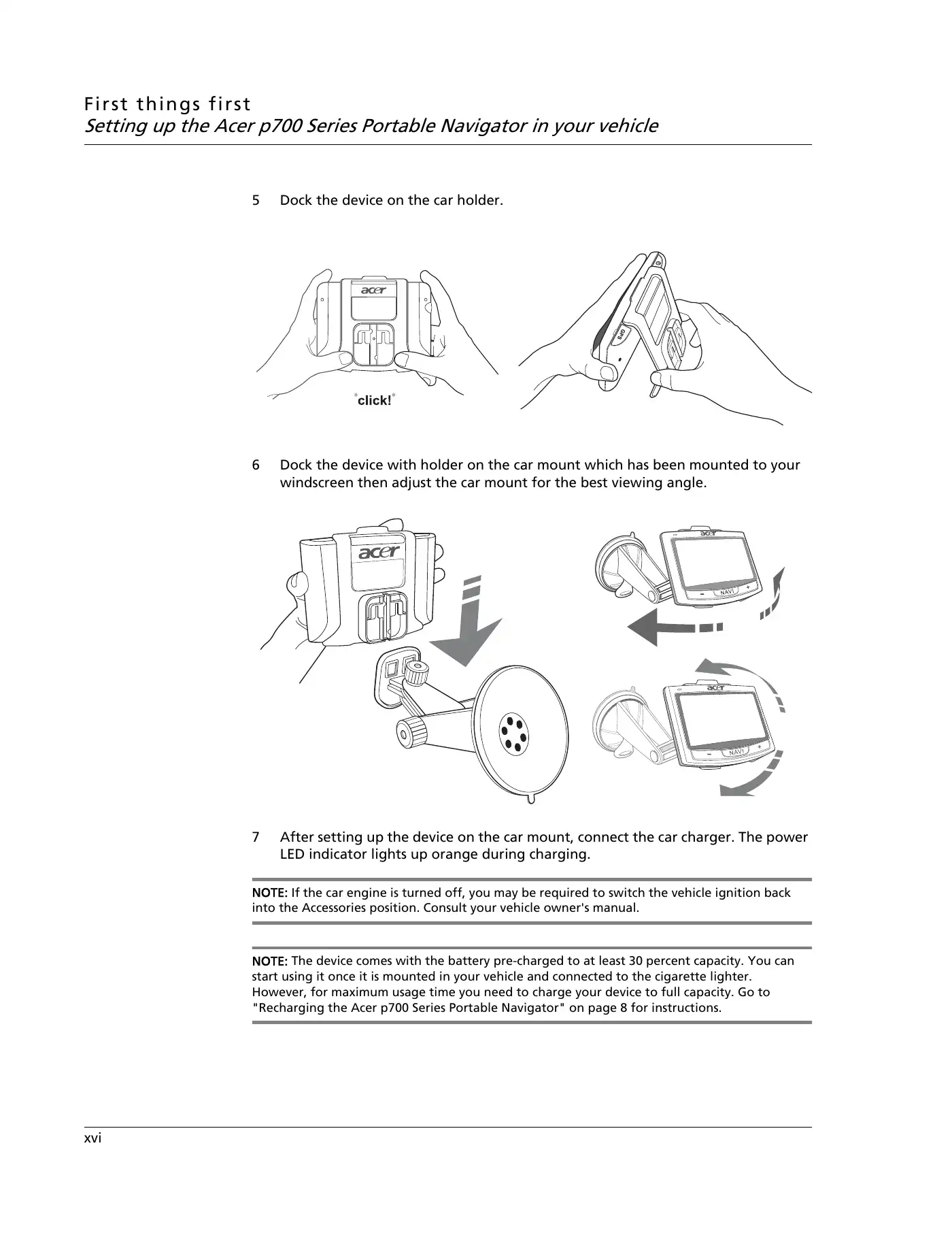 Acer p700 Series User Manual Manual pdf 18 page image