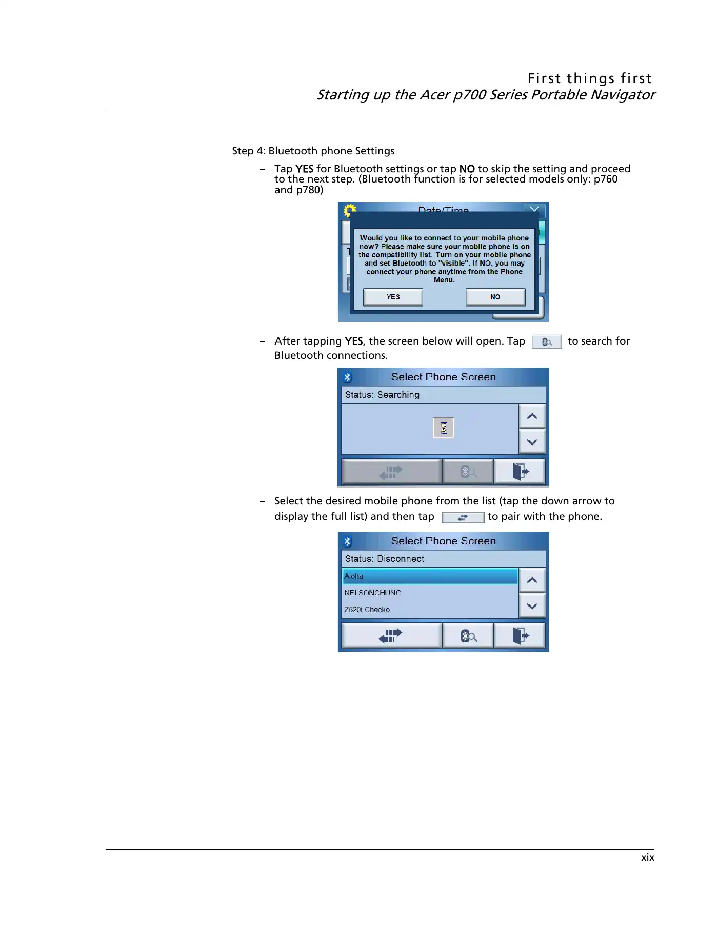 Acer p700 Series User Manual Manual pdf 21 page image