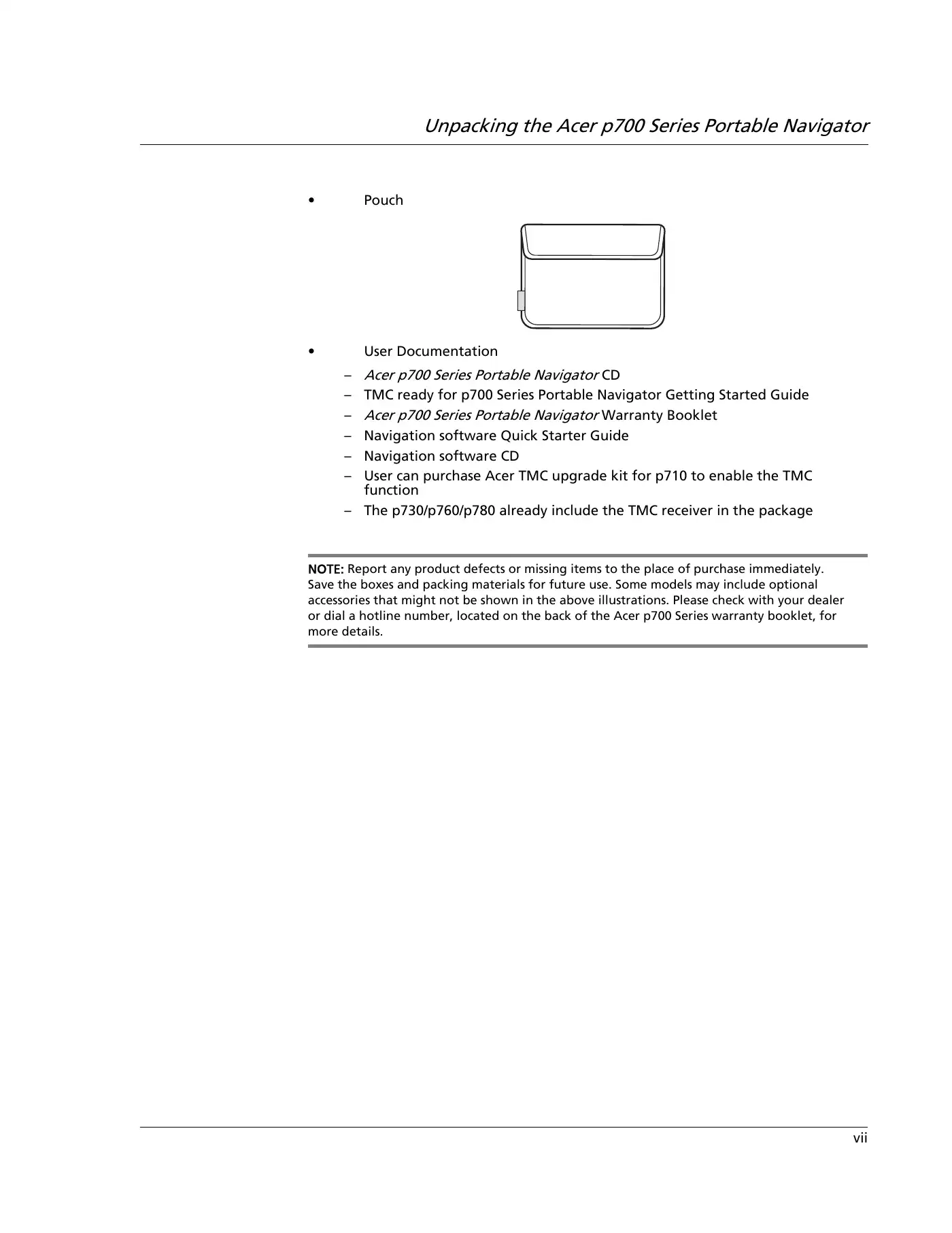 Acer p700 Series User Manual Manual pdf 9 page image