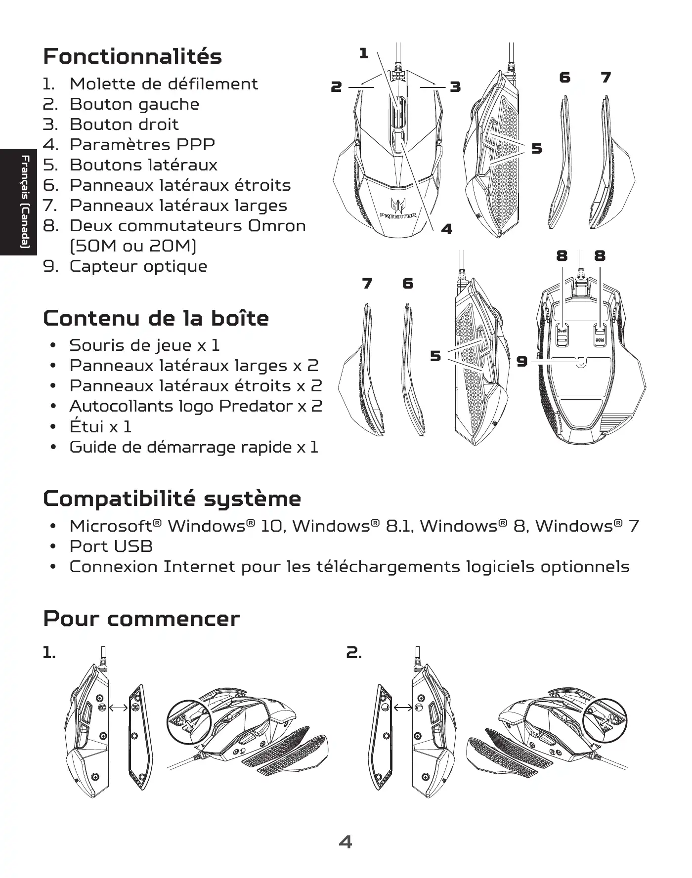 Acer PREDATOR CESTUS 500 Quick Start Manual Manual pdf 6 page image