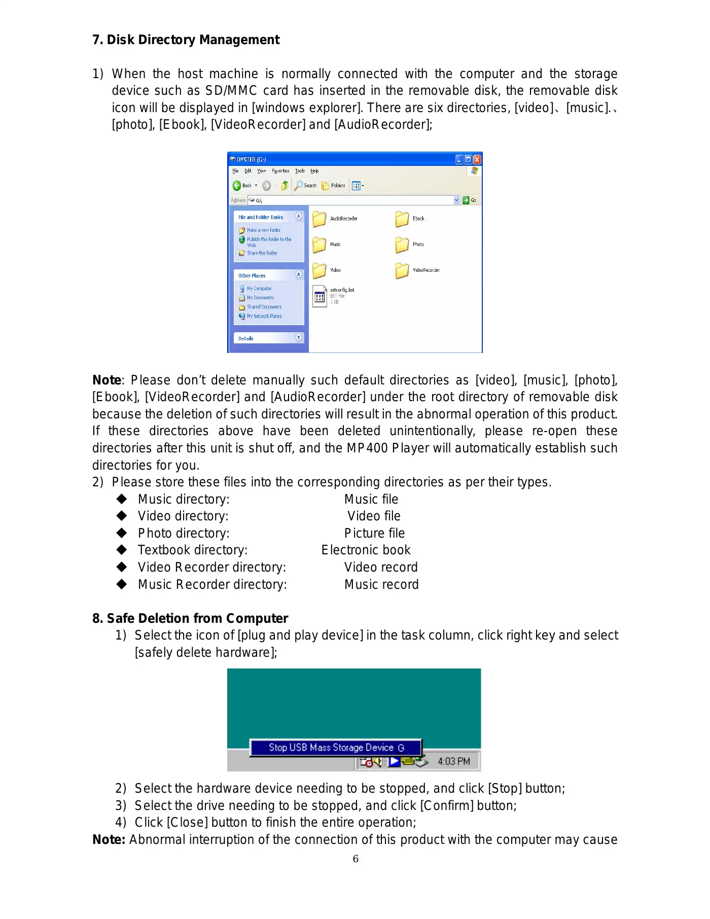 Acer MP400 User Manual Manual pdf 8 page image