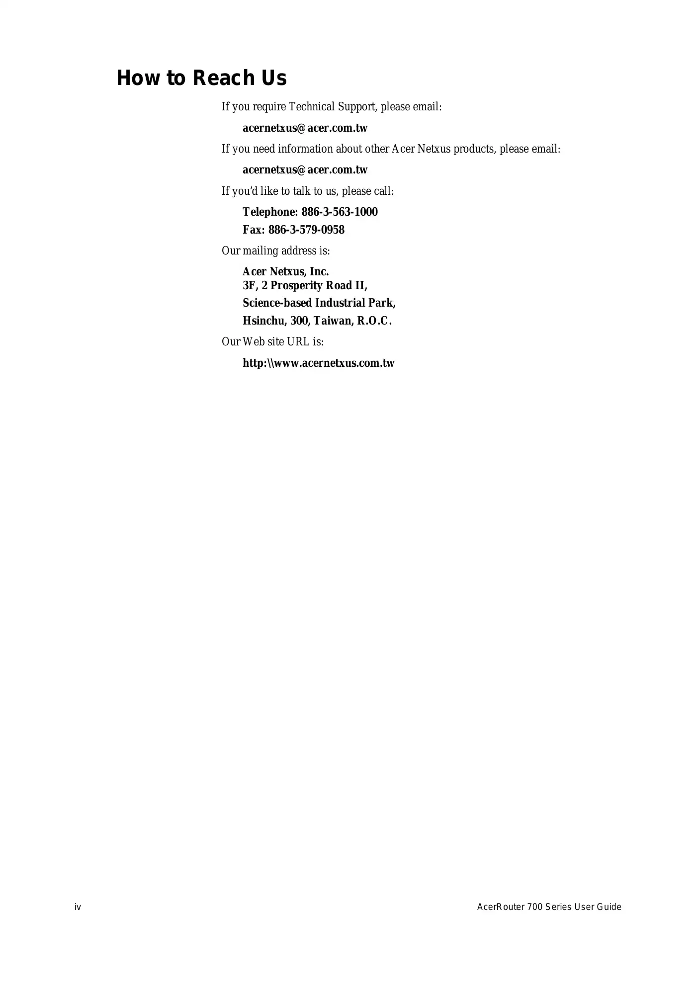 Acer 700 Series User Manual Manual pdf 4 page image