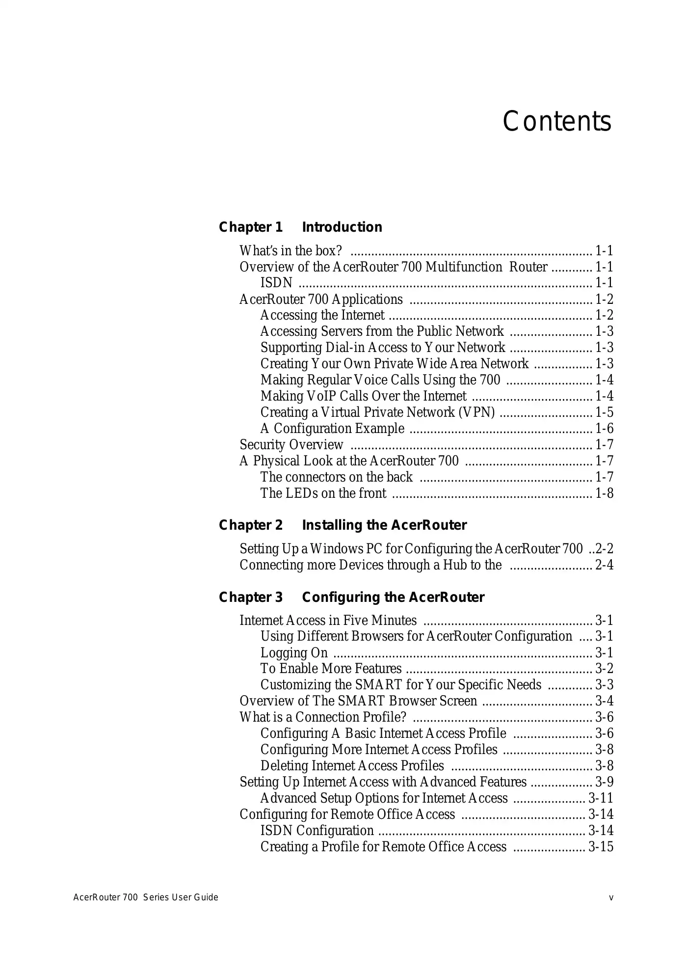 Acer 700 Series User Manual Manual pdf 5 page image