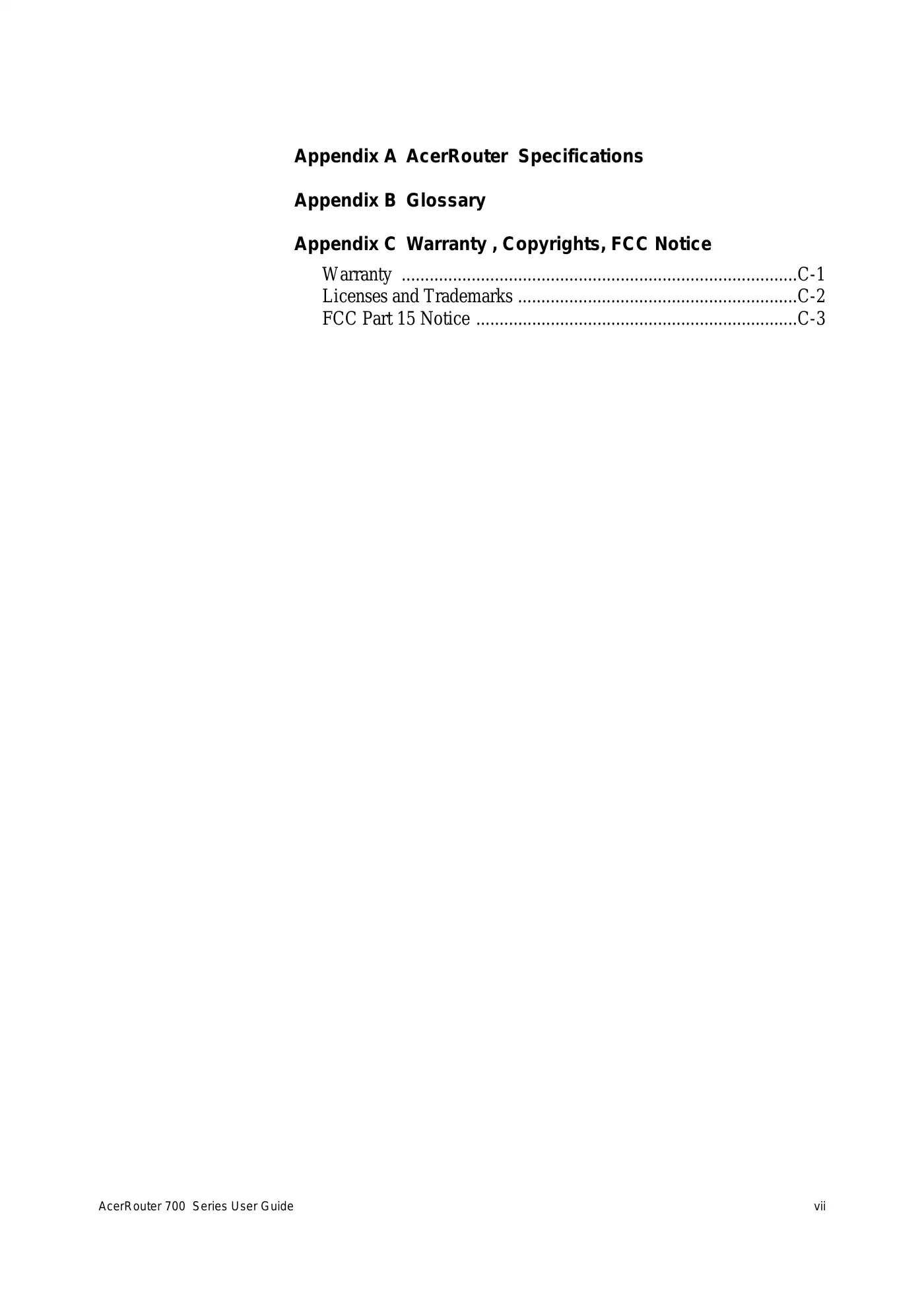 Acer 700 Series User Manual Manual pdf 7 page image