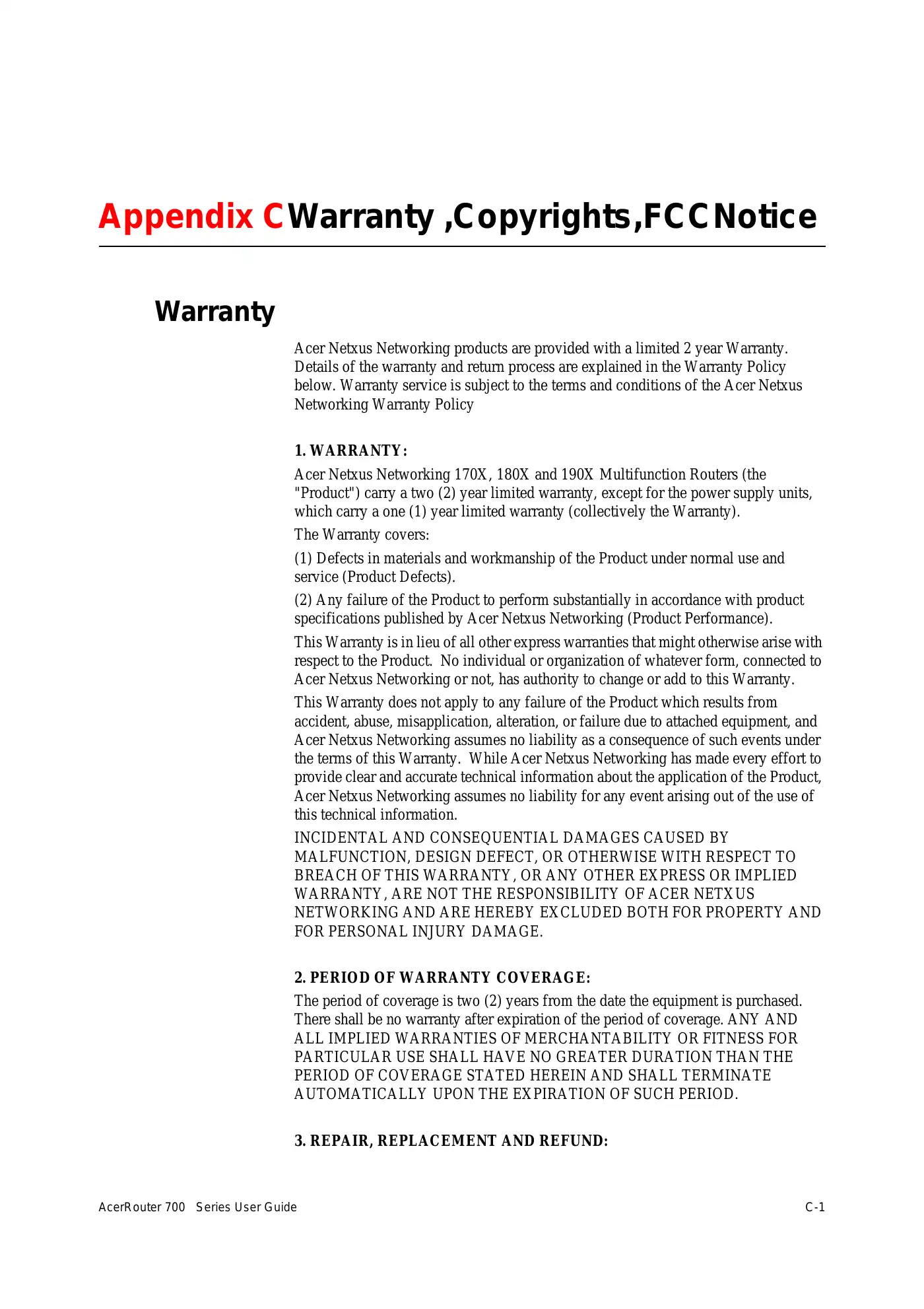 Acer 700 Series User Manual Manual pdf 91 page image