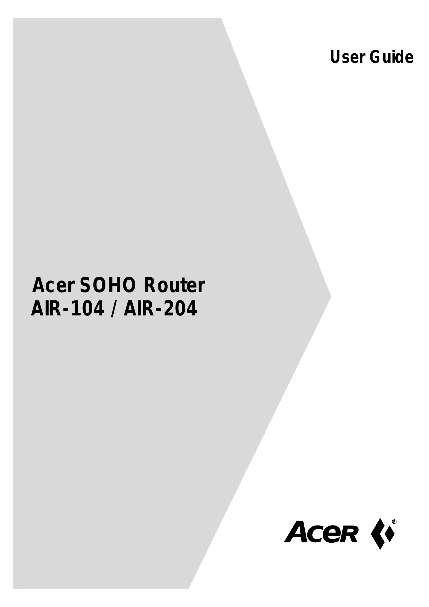 Acer AIR-104 User Manual Manual pdf 1 page image