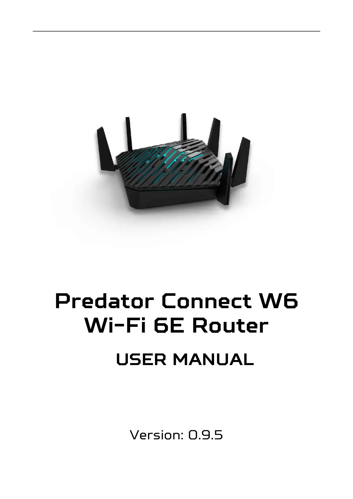 Acer Predator Connect W6 User Manual Manual pdf 1 page image