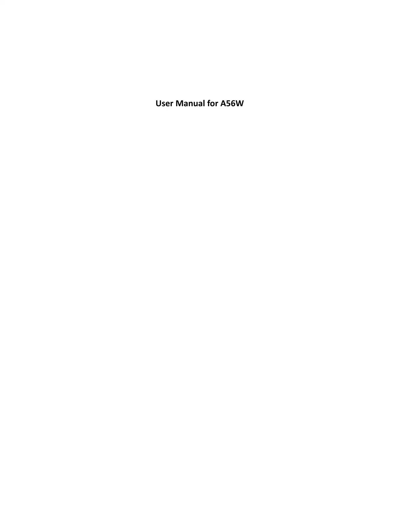 Haier A56W User Manual Manual pdf 1 page image