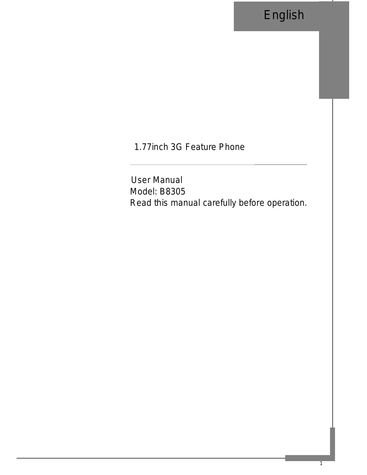 Haier B8305 User Manual Manual pdf 1 page image