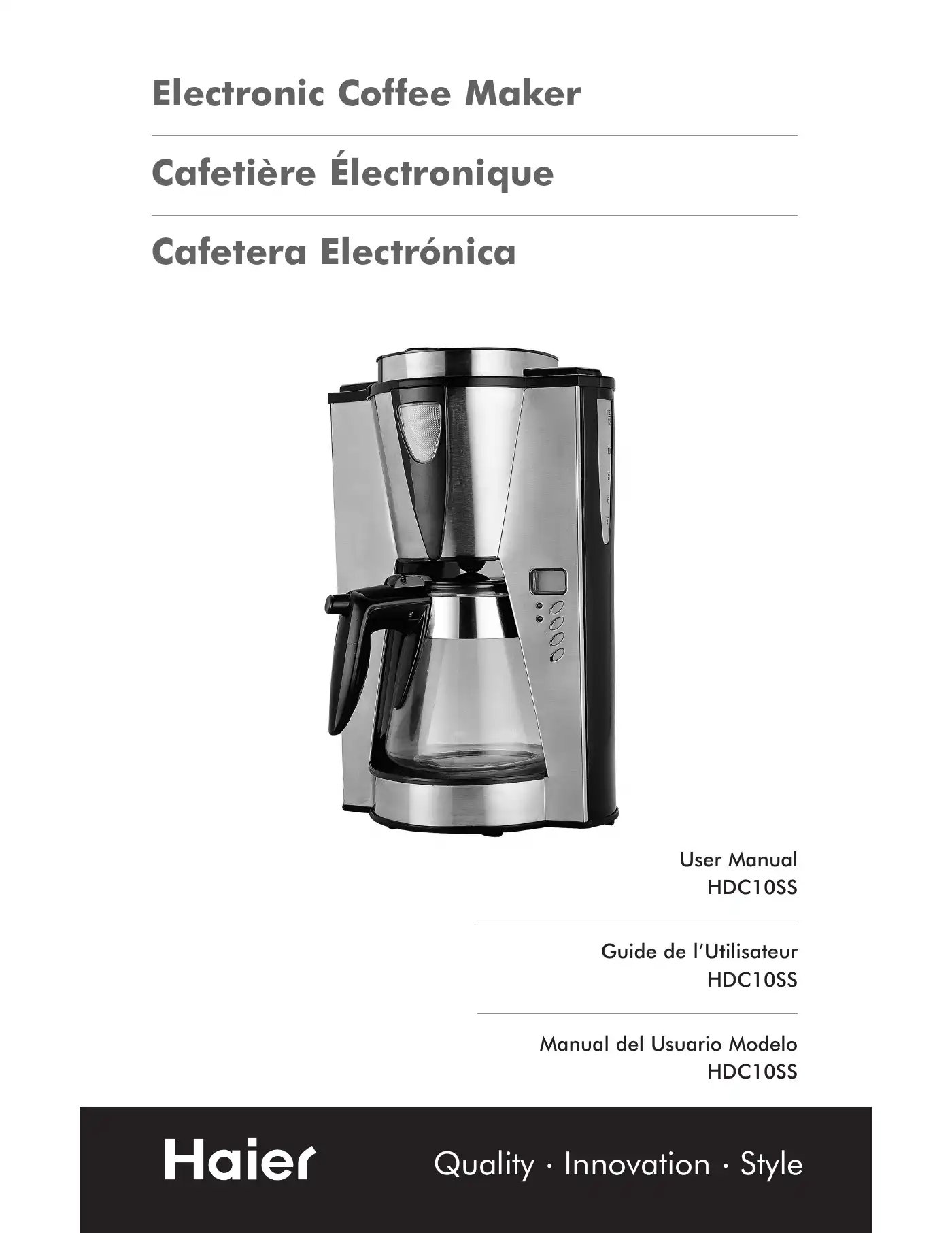 Haier HDC10SS User Manual Manual pdf 1 page image