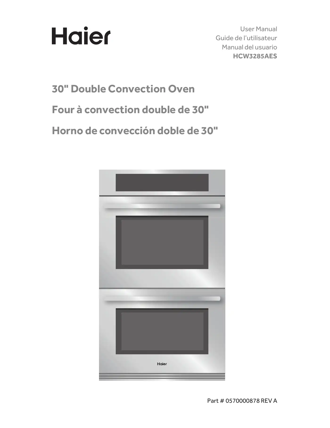 Haier HCW3285AES User Manual Manual pdf 1 page image