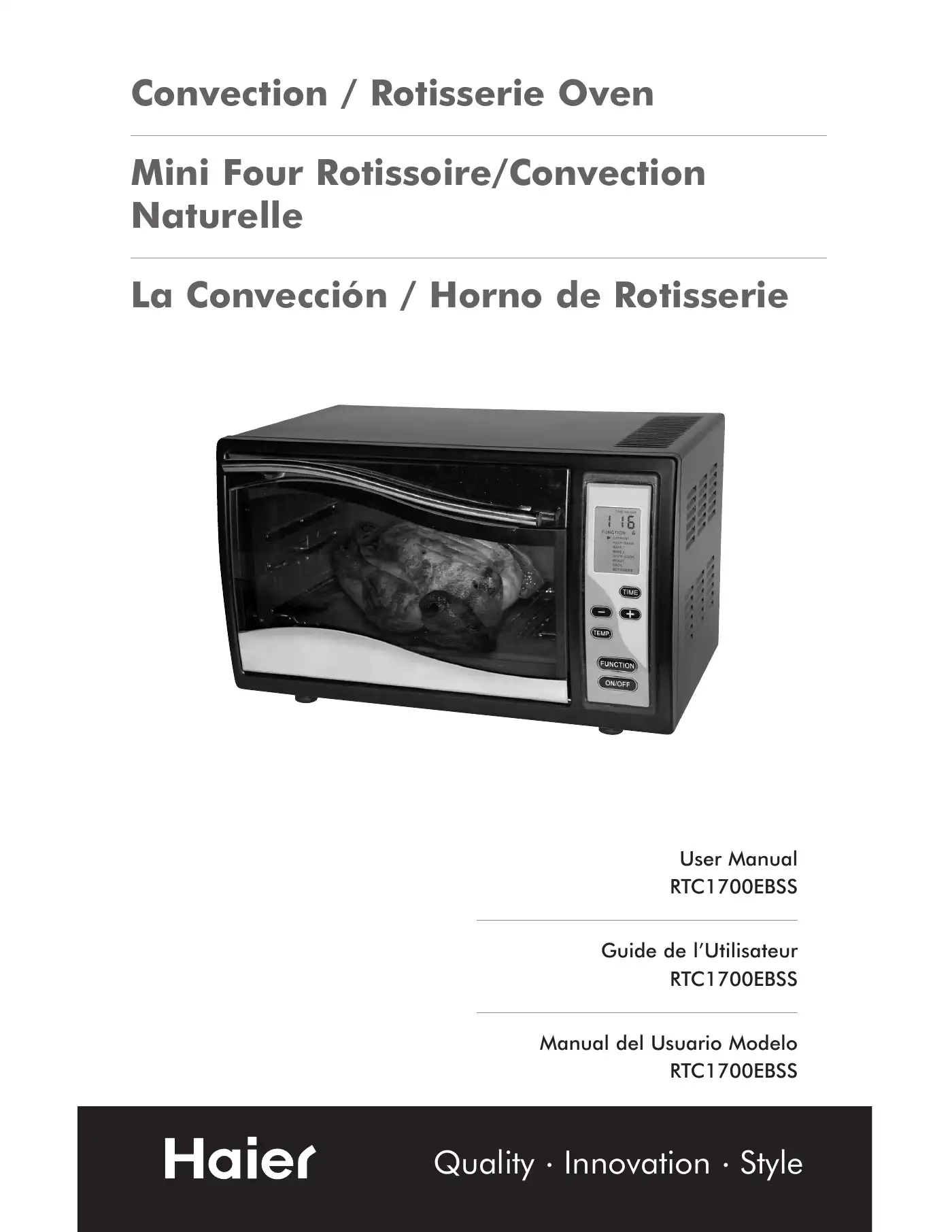 Haier RTC1700EBSS User Manual Manual pdf 1 page image