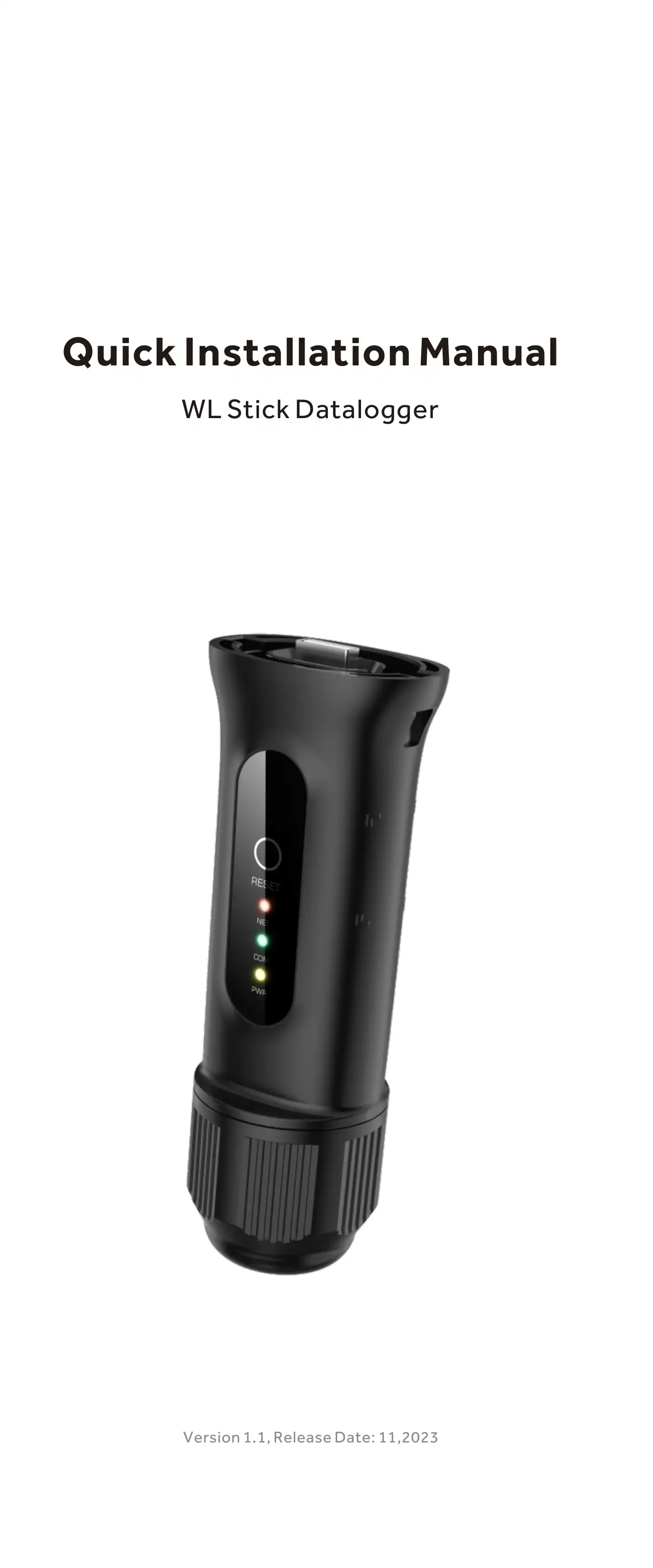 Haier WL Stick Datalogger Quick Installation Manual Manual pdf 1 page image