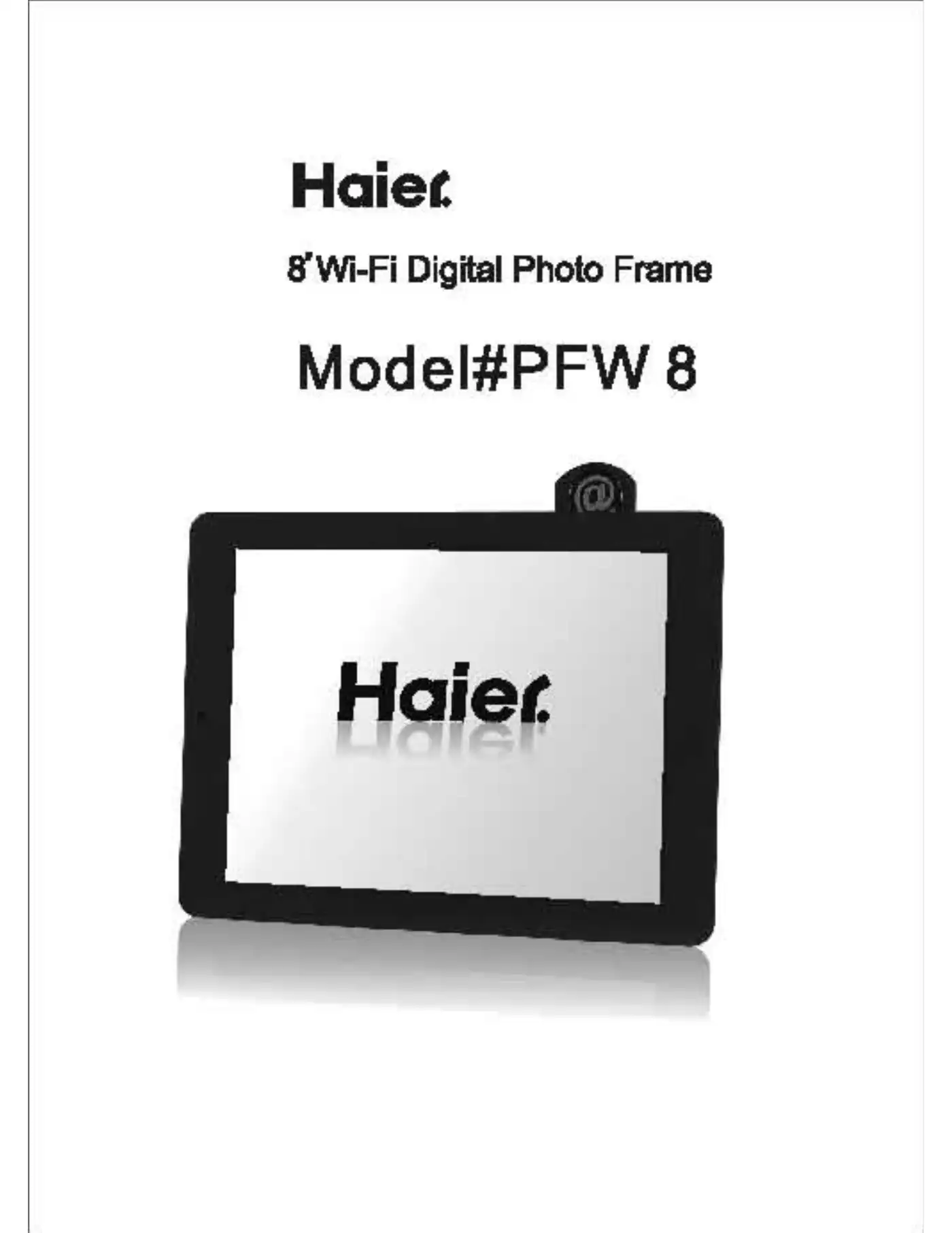 Haier PFW8 User Manual Manual pdf 1 page image