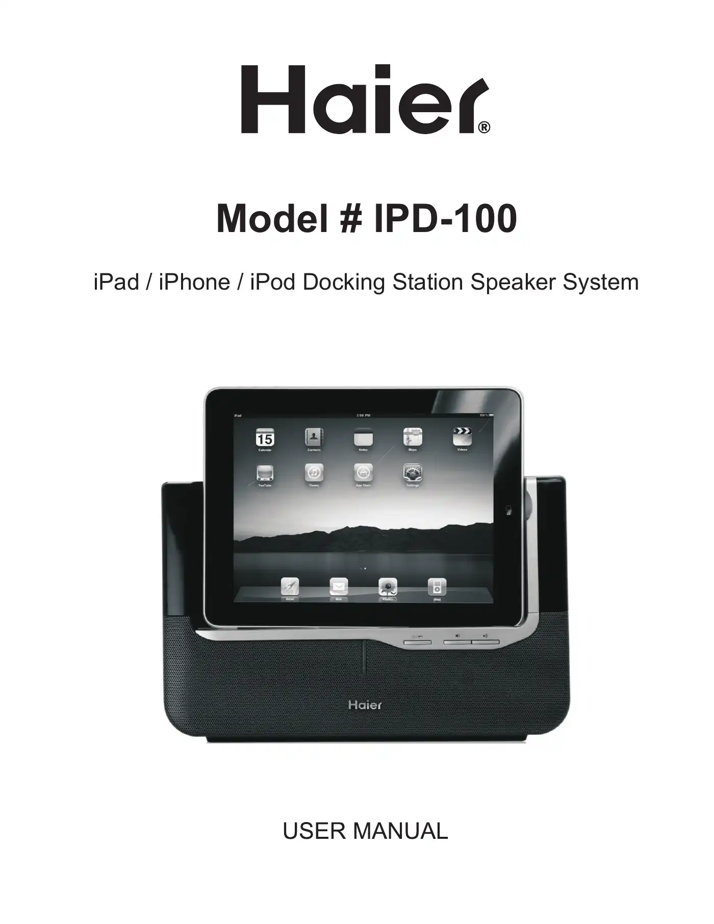 Haier IPD-100 User Manual Manual pdf 1 page image