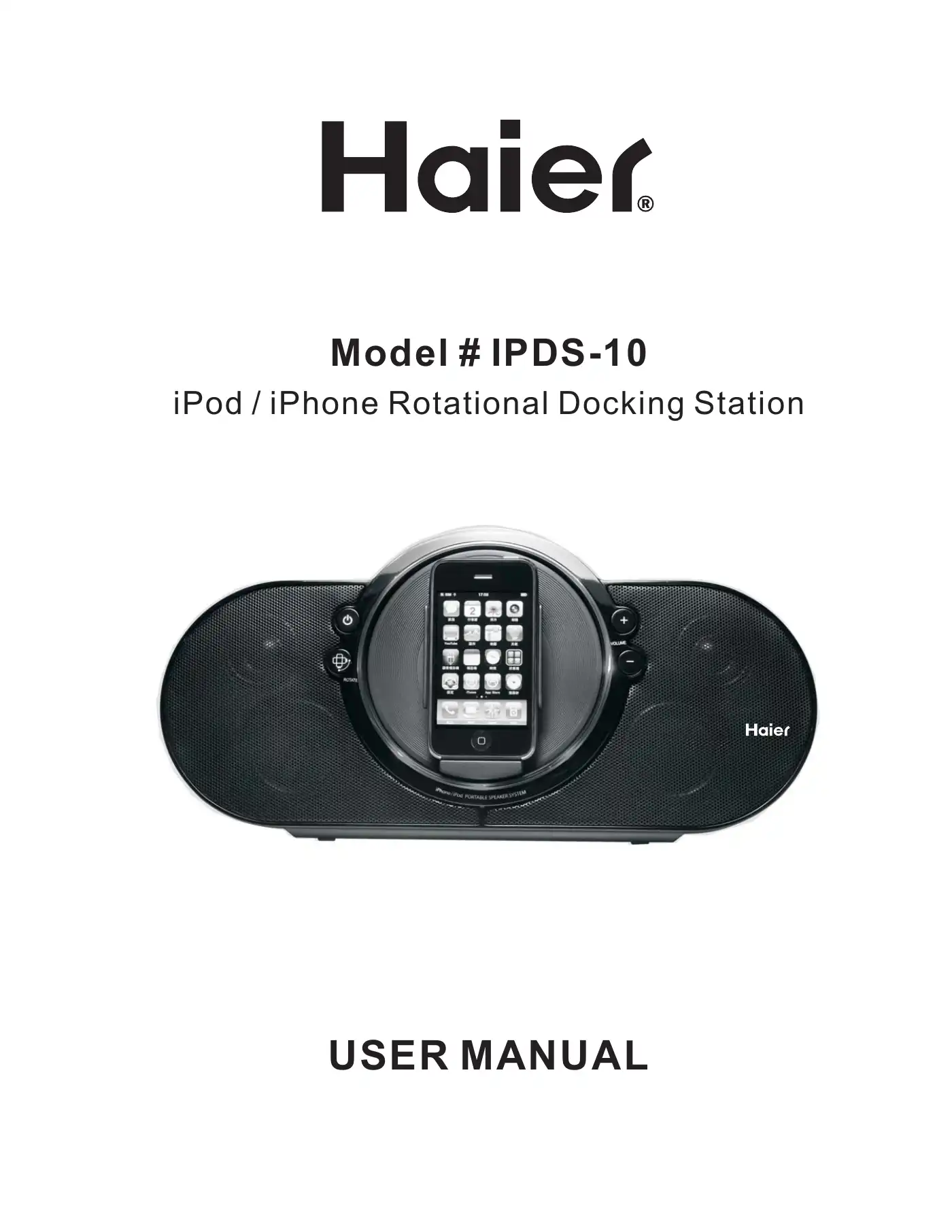 Haier IPDS-10 User Manual Manual pdf 1 page image