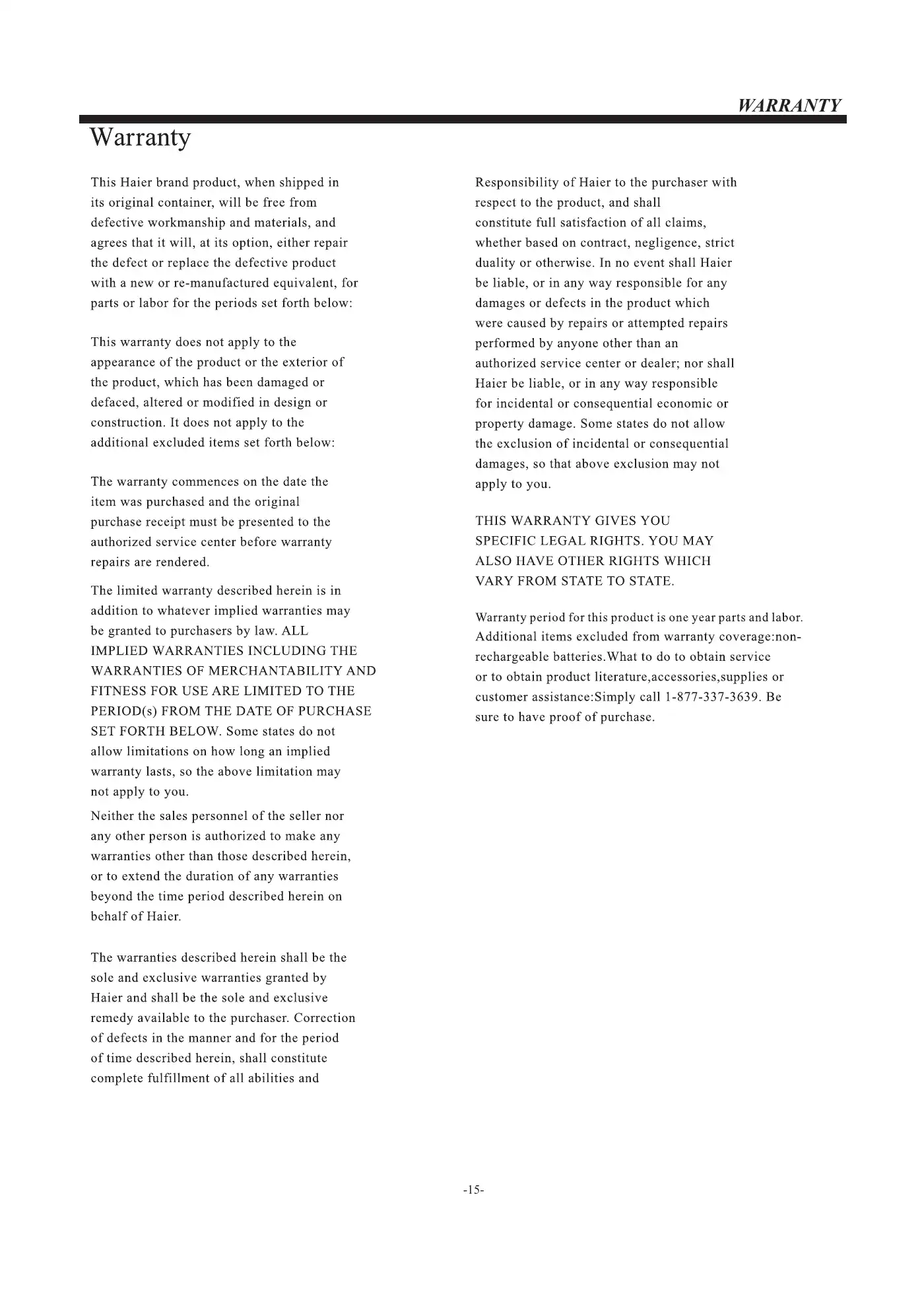 Haier LE39F2280 User Manual Manual pdf 16 page image