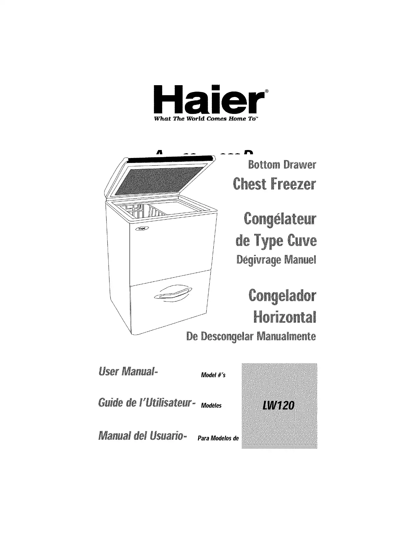 Haier LW120 User Manual Manual pdf 1 page image