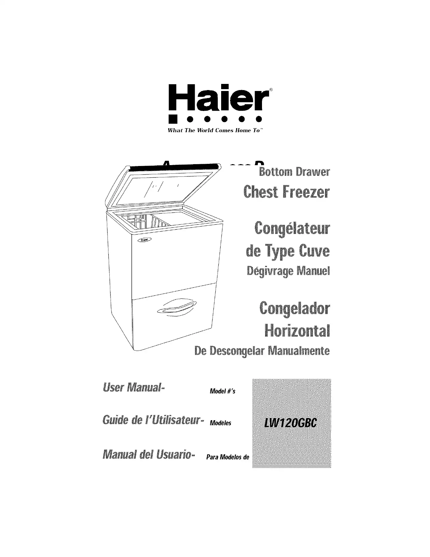 Haier LW120GBC User Manual Manual pdf 1 page image