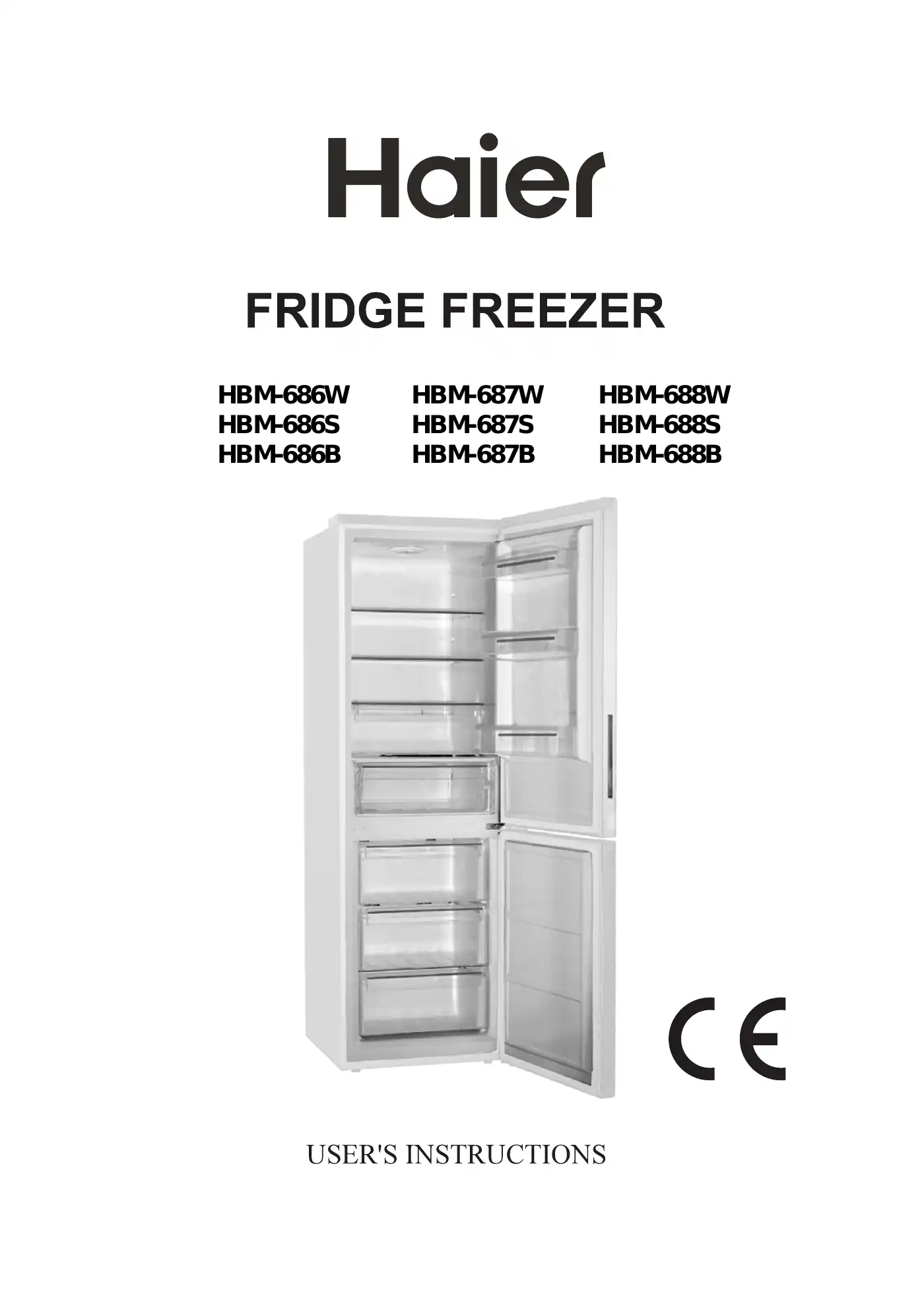 Haier HBM-686W User Instructions Manual pdf 1 page image