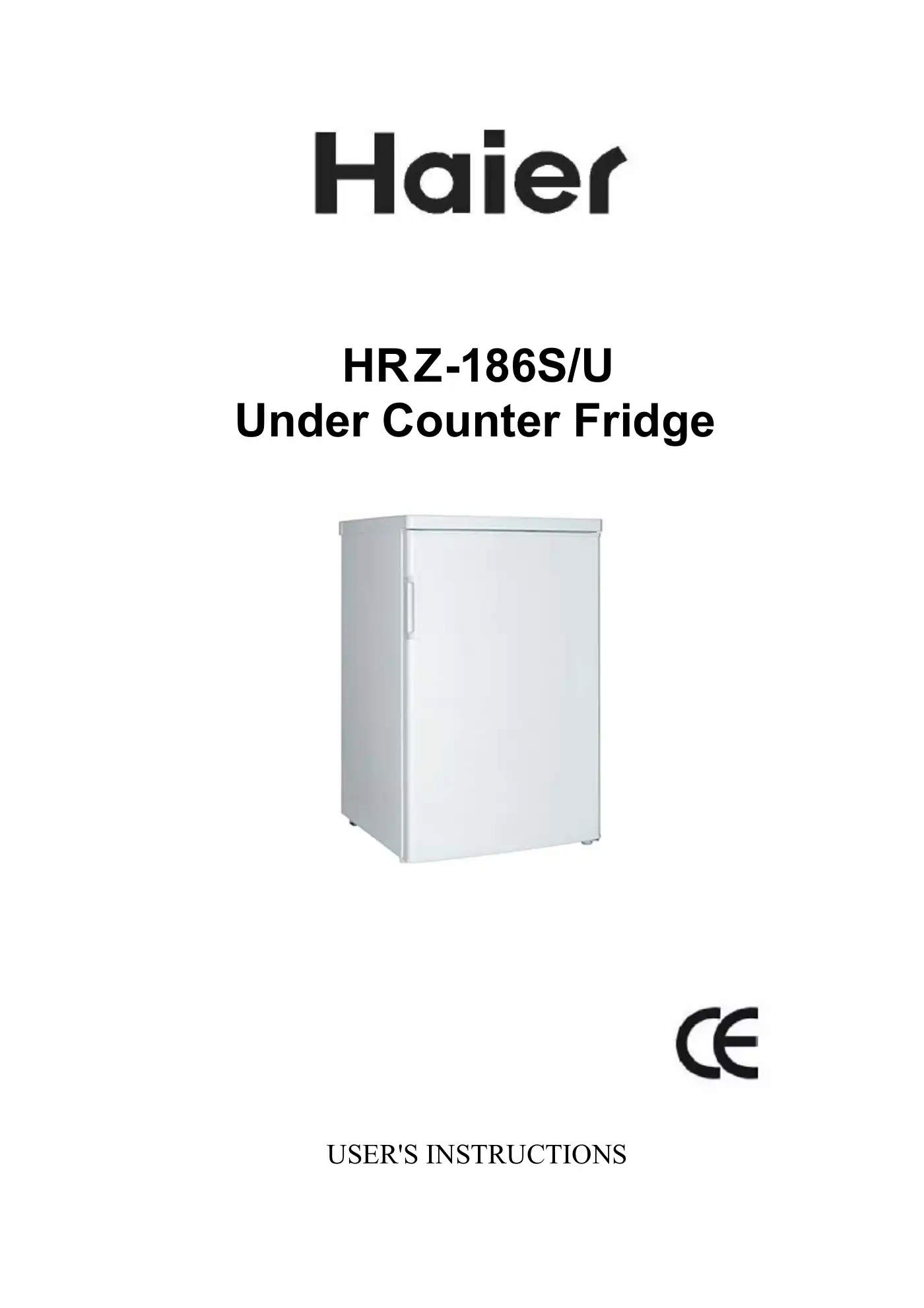 Haier HRZ-186S/U User Instructions Manual pdf 1 page image