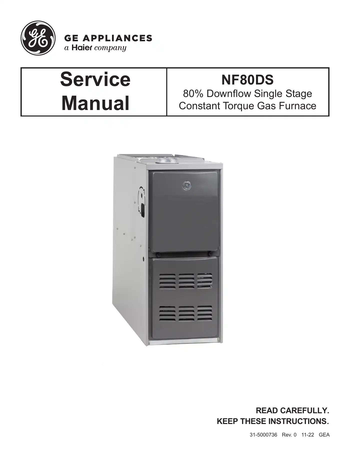 Haier GE APPLIANCES NF80D045S3A Service Manual Manual pdf 1 page image