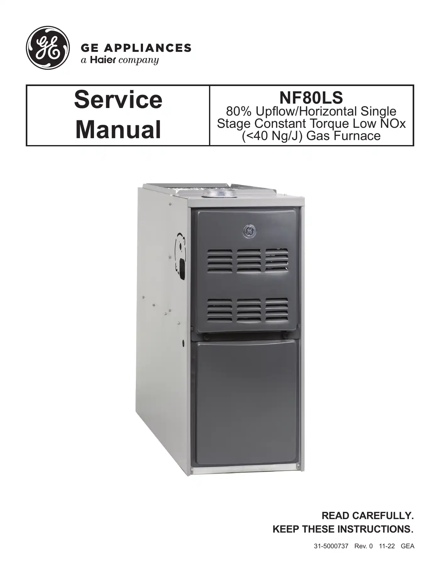 Haier GE NF80LS Service Manual Manual pdf 1 page image