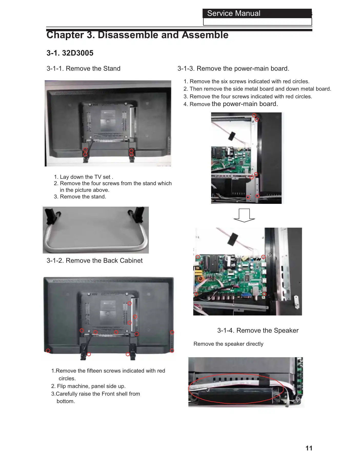 Haier 32D3005 Service Manual Manual pdf 12 page image