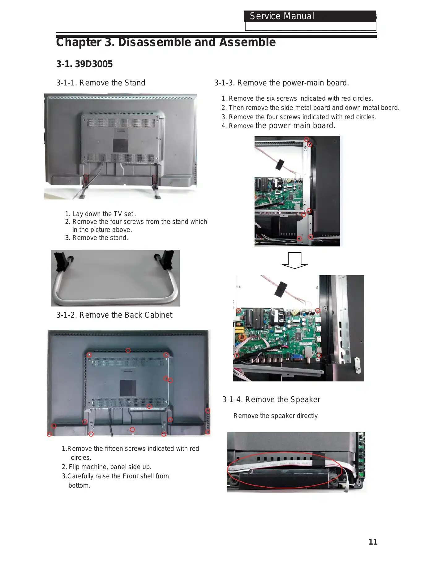 Haier 39D3005 Service Manual Manual pdf 12 page image