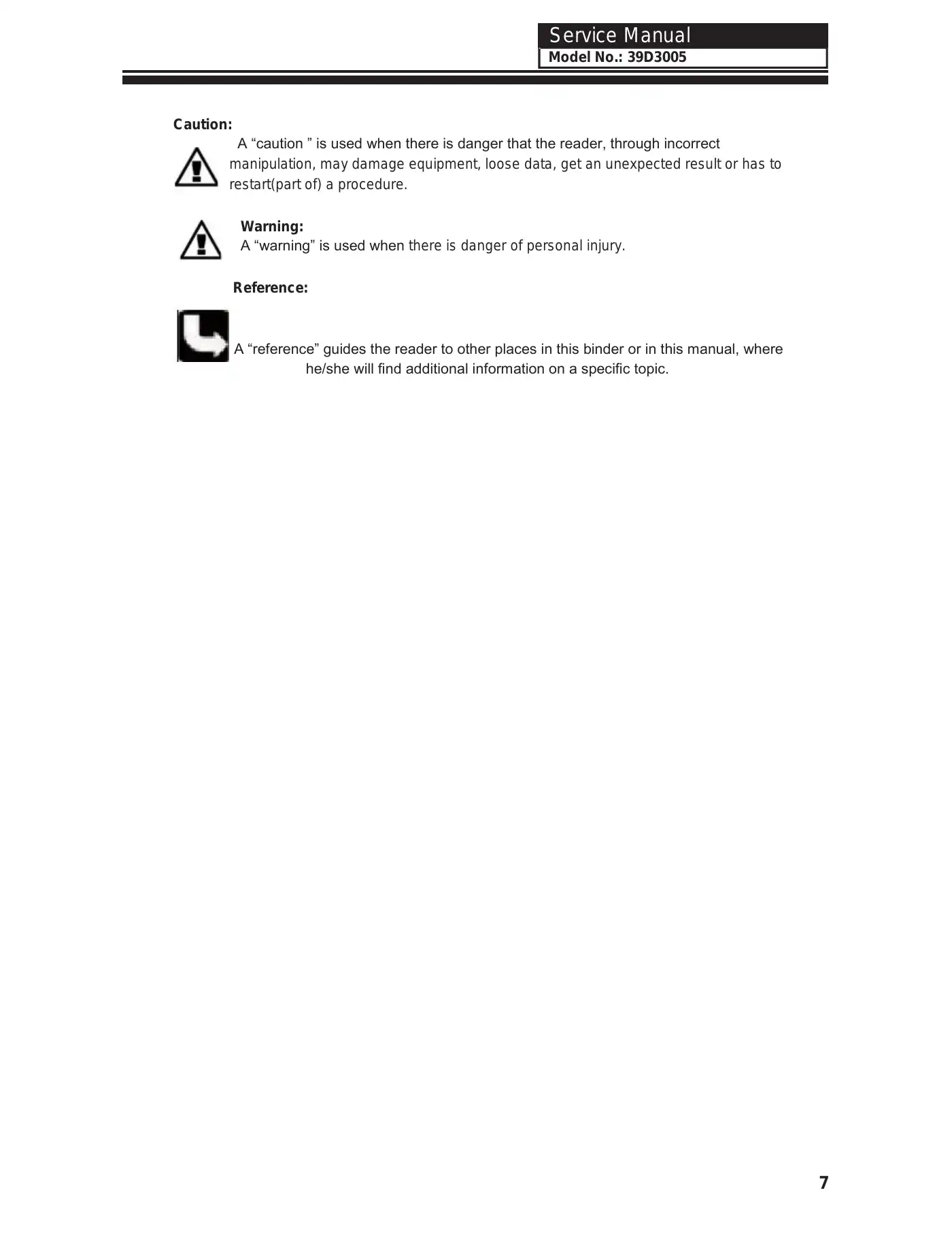 Haier 39D3005 Service Manual Manual pdf 8 page image