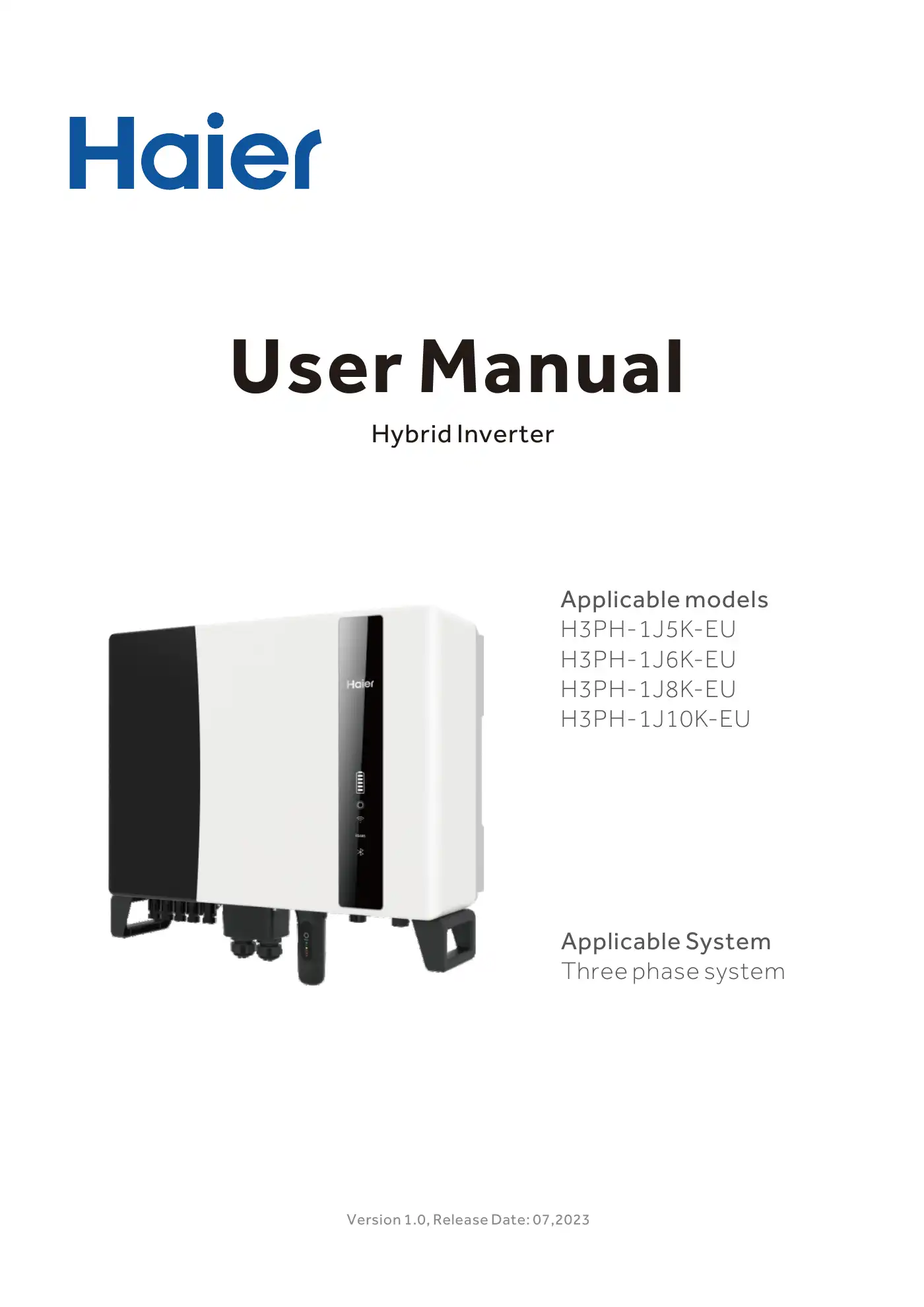 Haier H3PH-1J5K-EU4 User Manual Manual pdf 1 page image