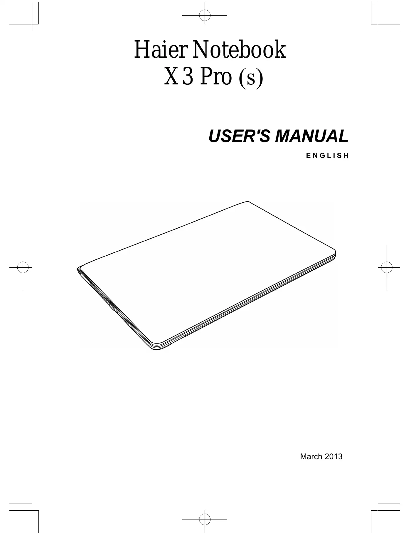 Haier X3 PRO User Manual Manual pdf 1 page image
