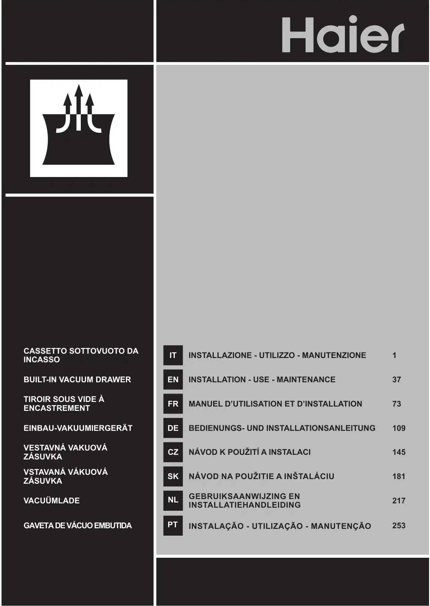 Haier 6 Series Installation - Use - Maintenance Manual pdf 1 page image
