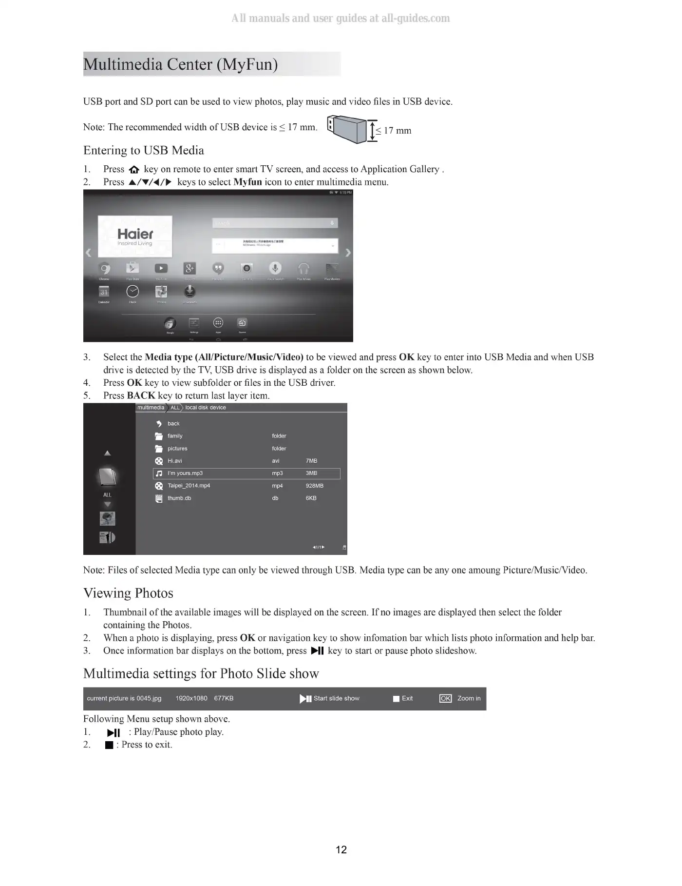 Haier LE43B7600A Service Manual Manual pdf 12 page image