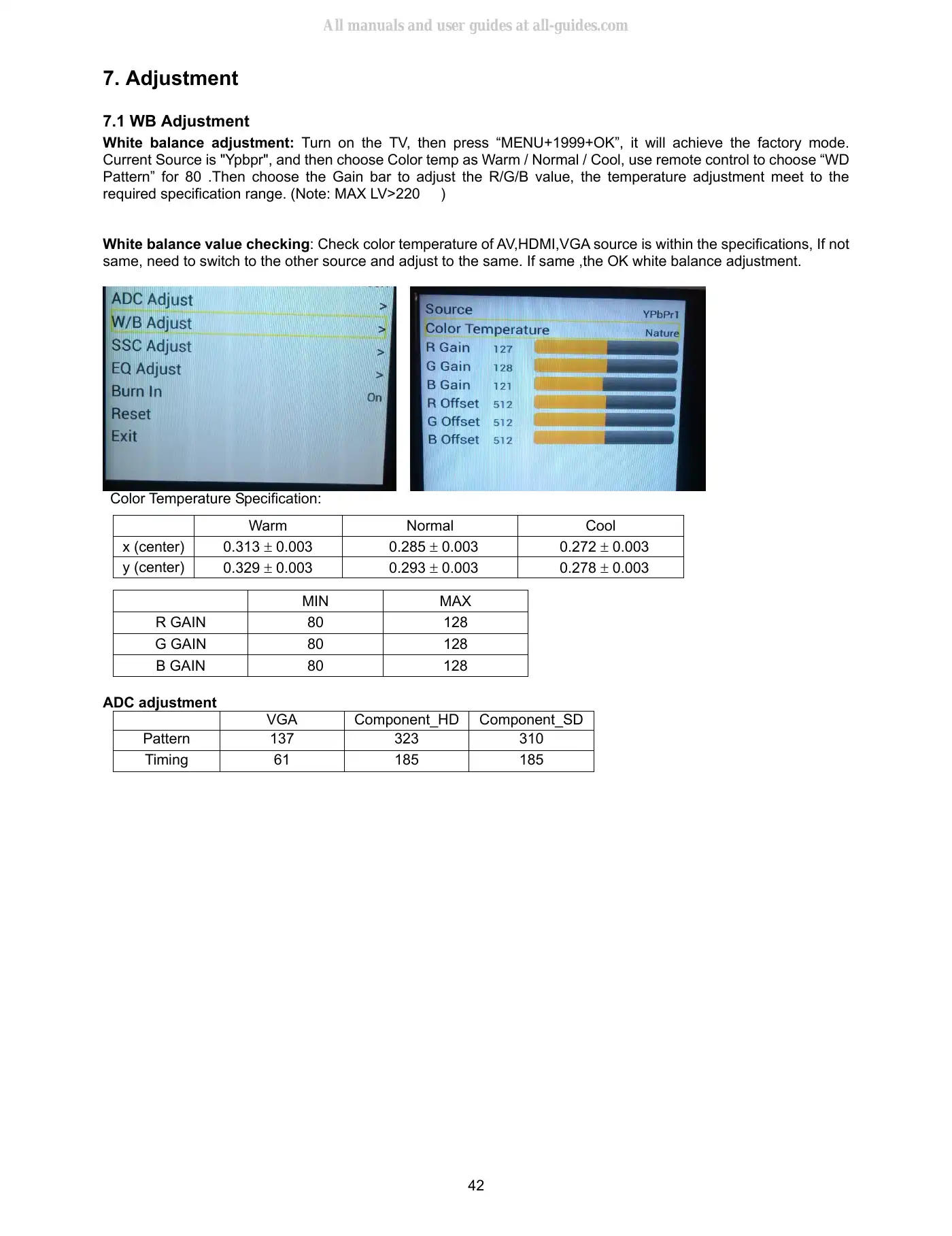 Haier LE43B7600A Service Manual Manual pdf 42 page image
