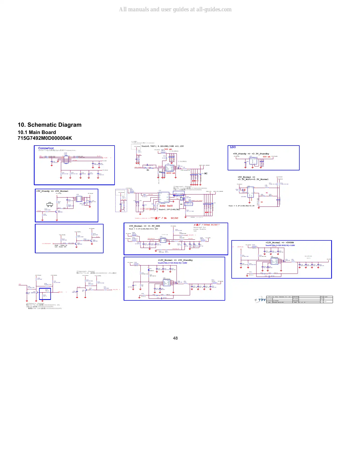 Haier LE43B7600A Service Manual Manual pdf 48 page image