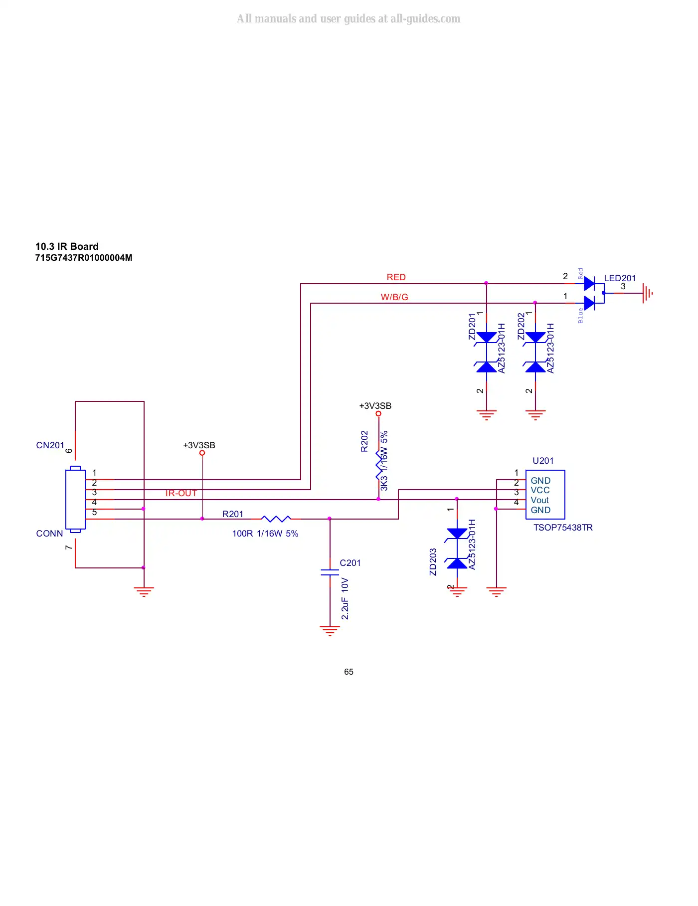 Haier LE43B7600A Service Manual Manual pdf 65 page image
