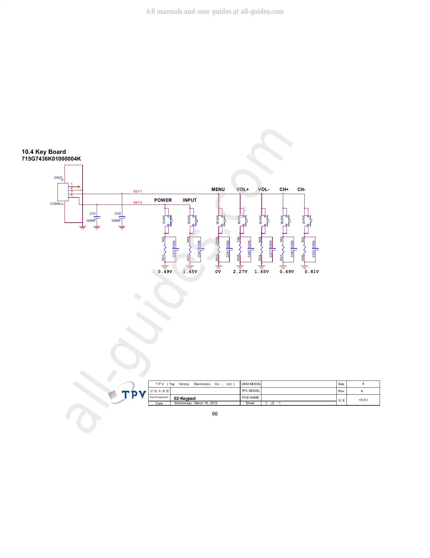 Haier LE43B7600A Service Manual Manual pdf 66 page image