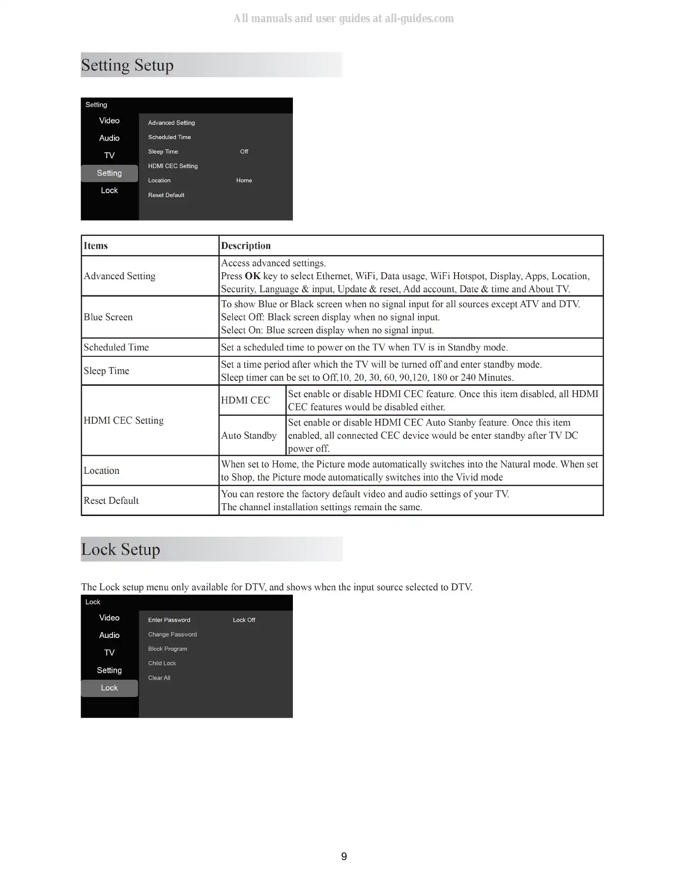 Haier LE43B7600A Service Manual Manual pdf 9 page image