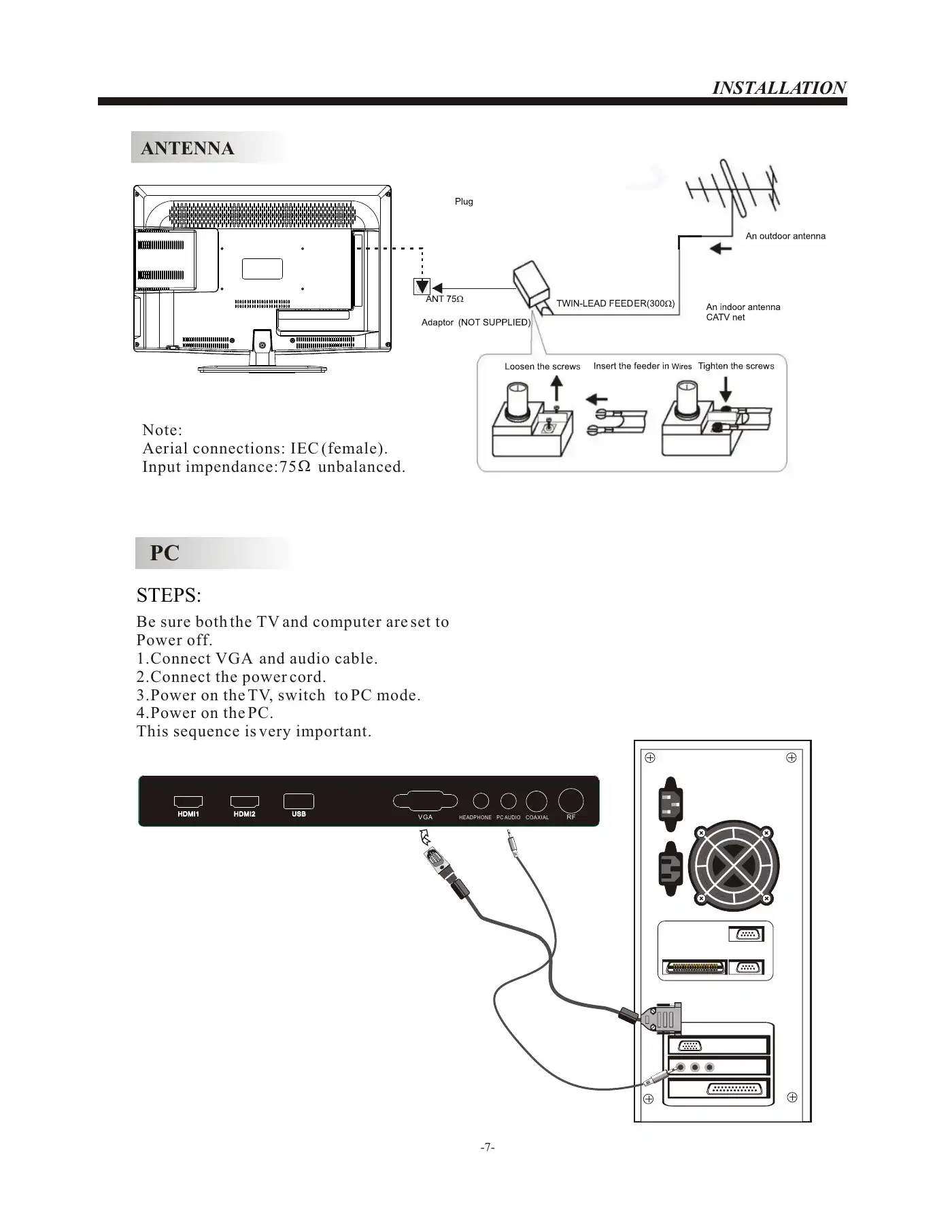 Haier LEC32B1380W Owner's Manual Manual pdf 8 page image