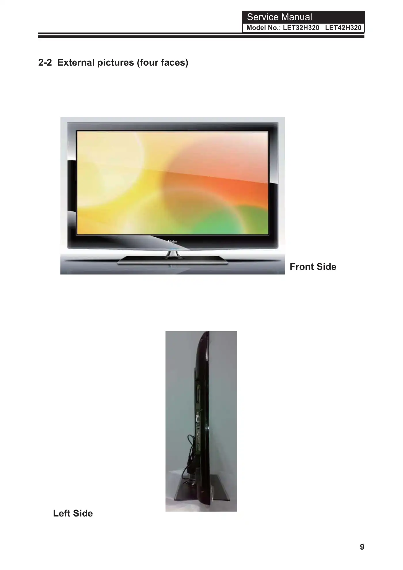 Haier LET32H320 Service Manual Manual pdf 10 page image