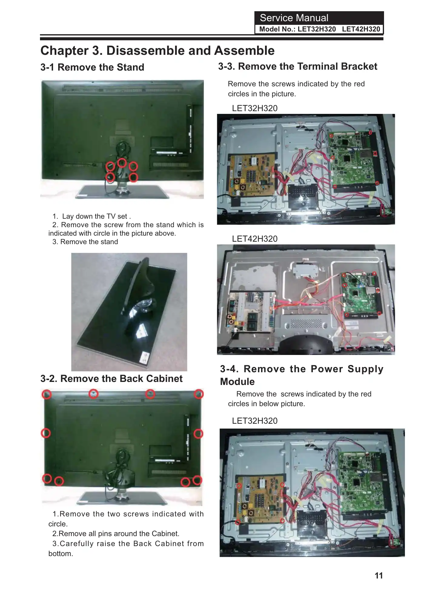 Haier LET32H320 Service Manual Manual pdf 12 page image