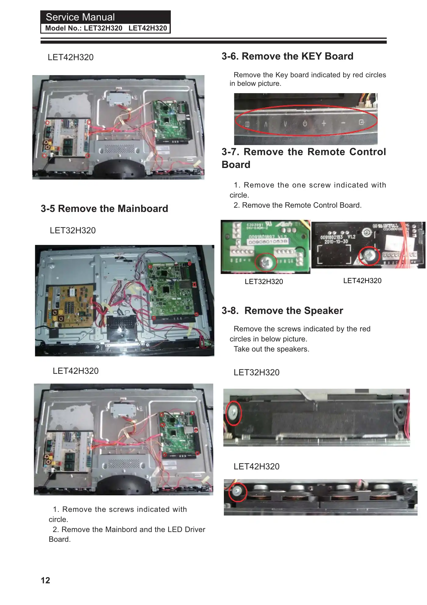 Haier LET32H320 Service Manual Manual pdf 13 page image