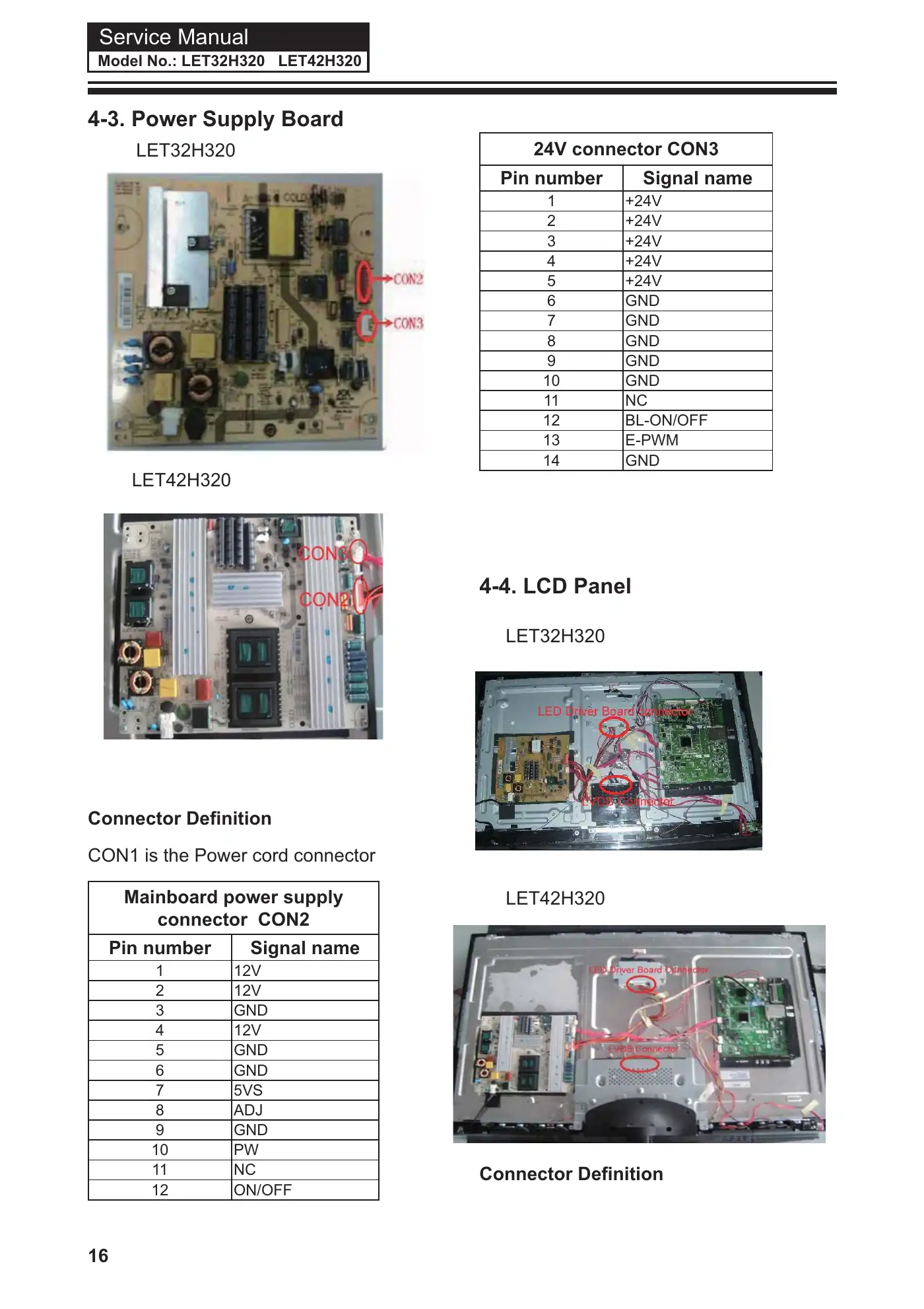 Haier LET32H320 Service Manual Manual pdf 17 page image