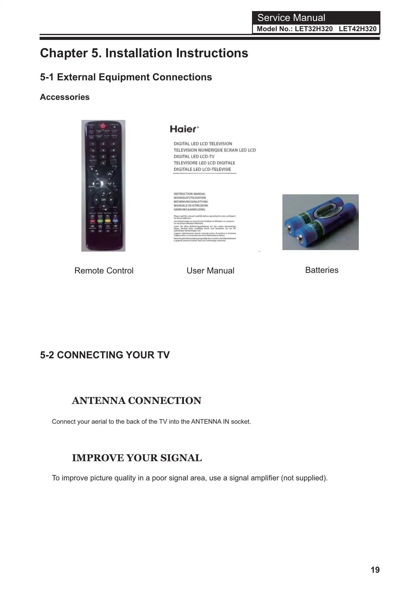 Haier LET32H320 Service Manual Manual pdf 20 page image